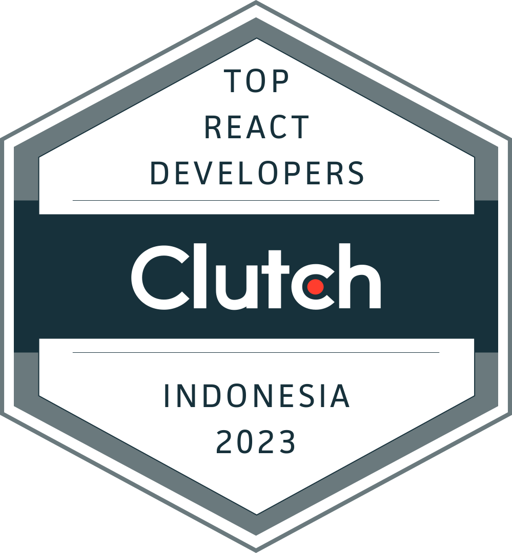 Our Startup studio bali & jakarta award and recognition as Top React developers indonesia 2023