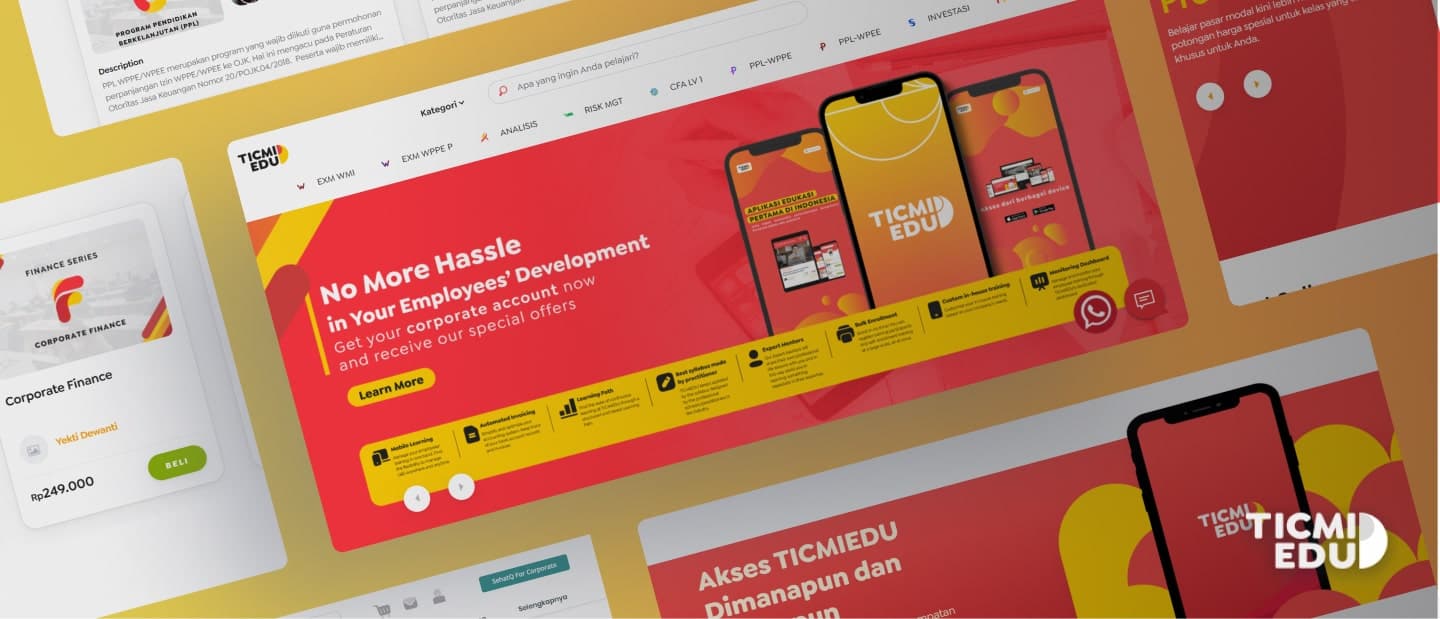 Our web development company Indonesia & Bali helped TICMIEDU Startup to develop leaning management system